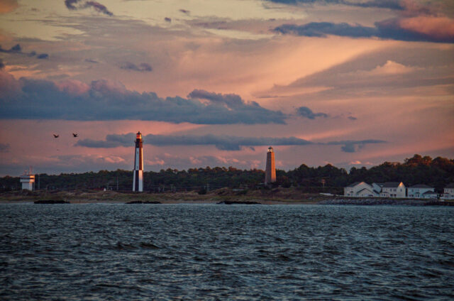 Cape Henry Lighthouses at Sunset