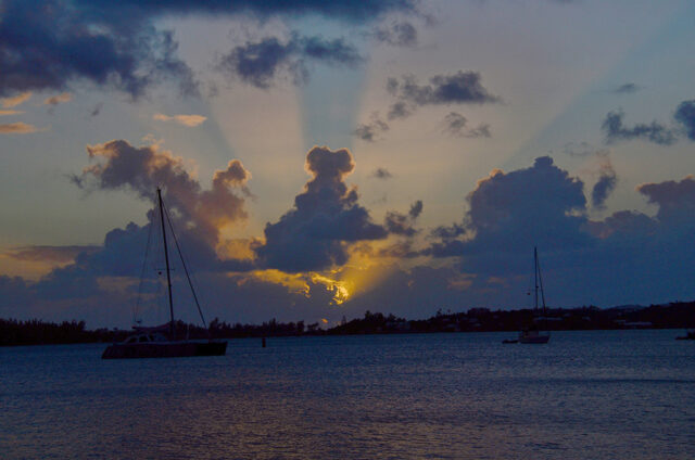 Sunset in the St. George's Harbour