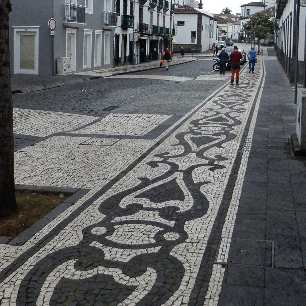 Streets Decorated with Black and White Basalt