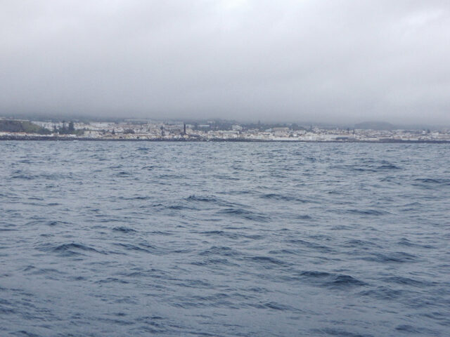 Ponta Delgada with Low Hanging Clouds