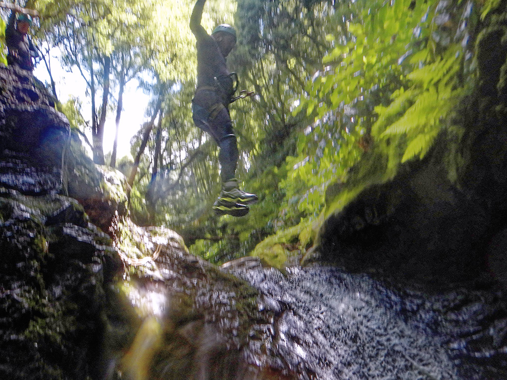 Kevin Jumping into the water