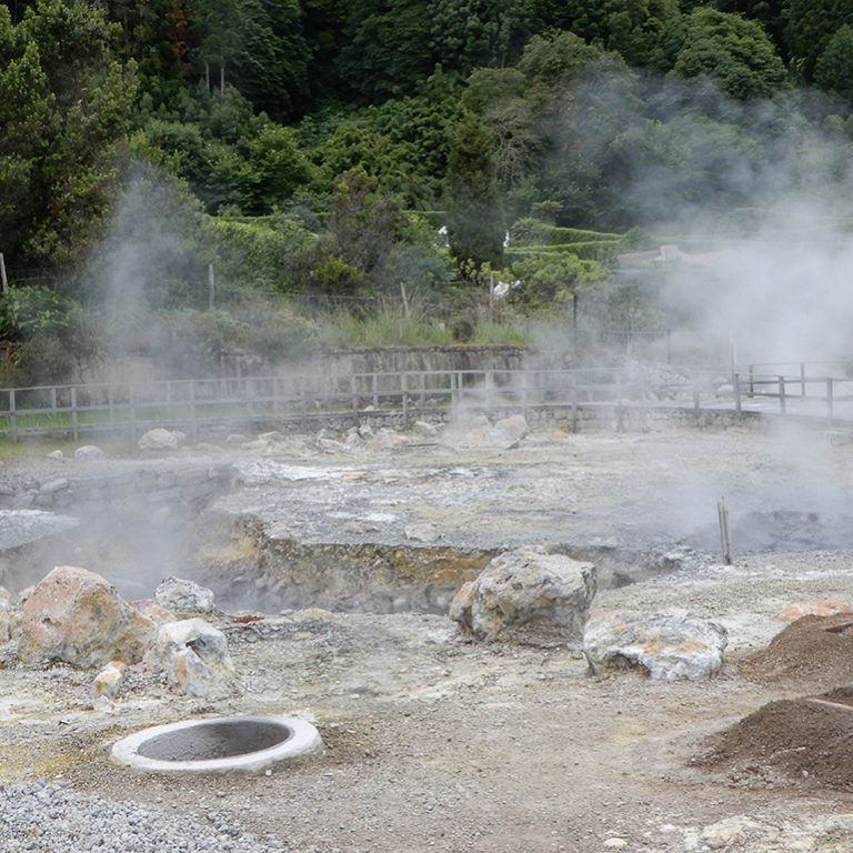 Boiling Water from Volcanic Activity