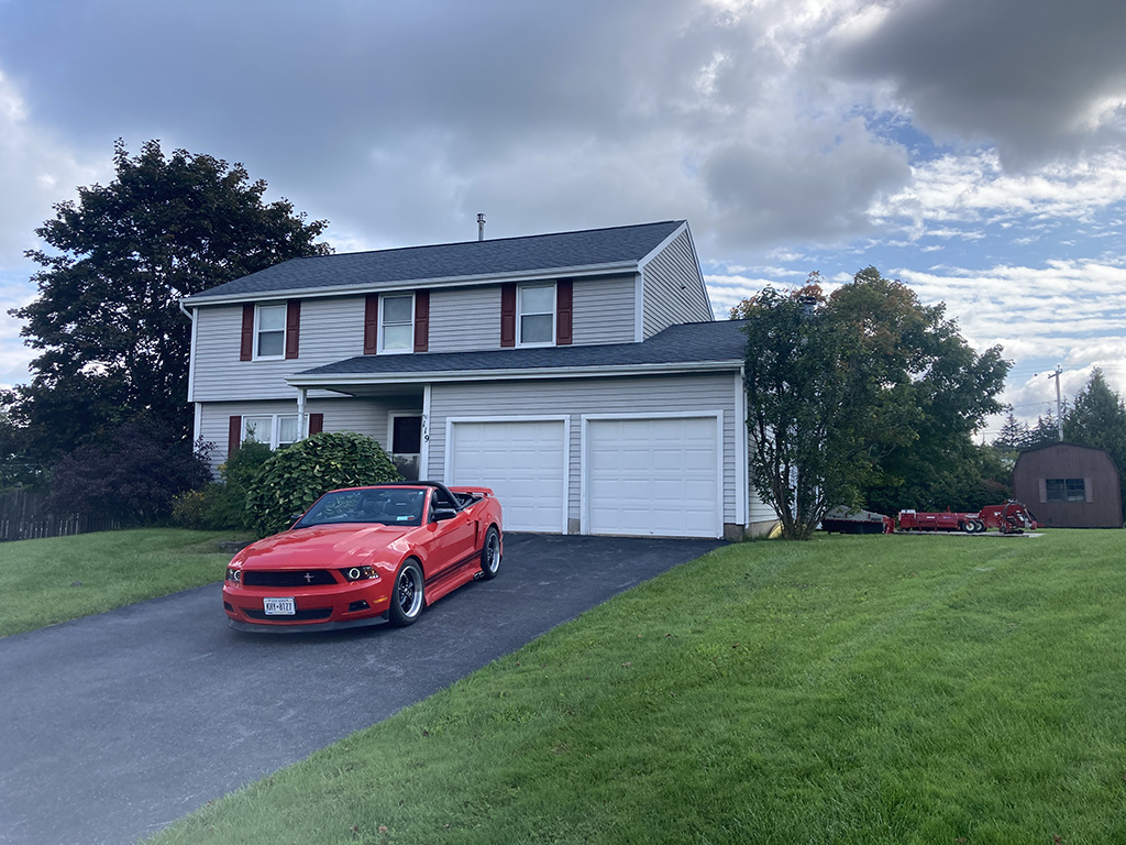 Baldwinsville House with Mustang