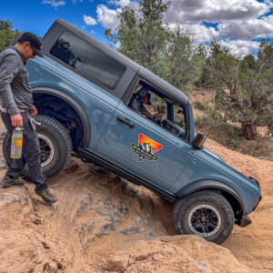 Driving Down Steep Decline