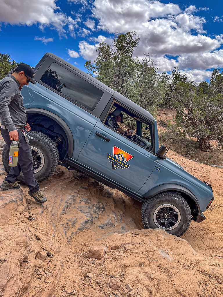 Driving Down Steep Decline